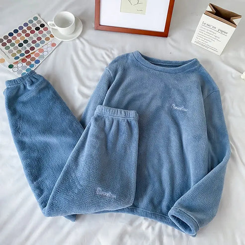 Polarowa piżama damska - Niebieski / Uniwersalny