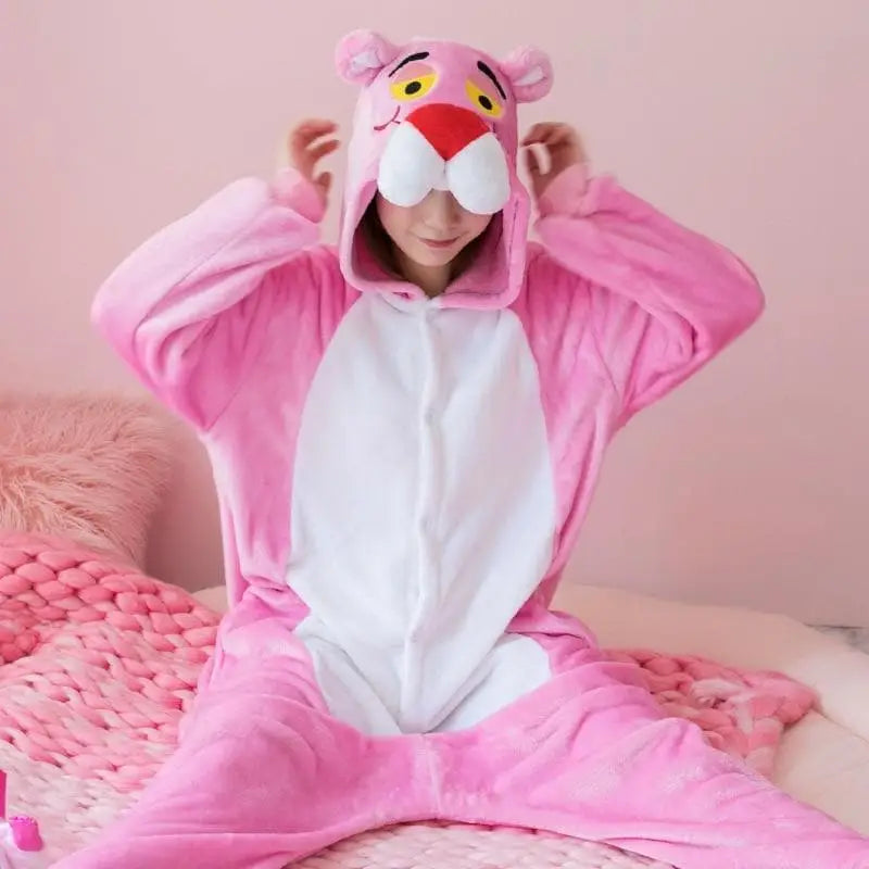 Różowy Onesie strój różowej pantery