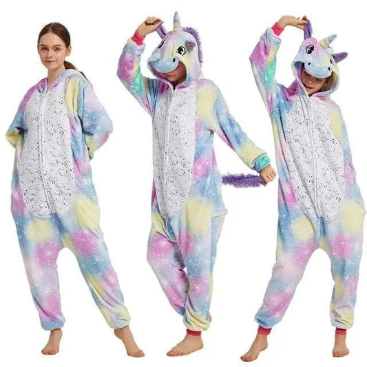 Wielokolorowy Onesie kolorowy jednorożec